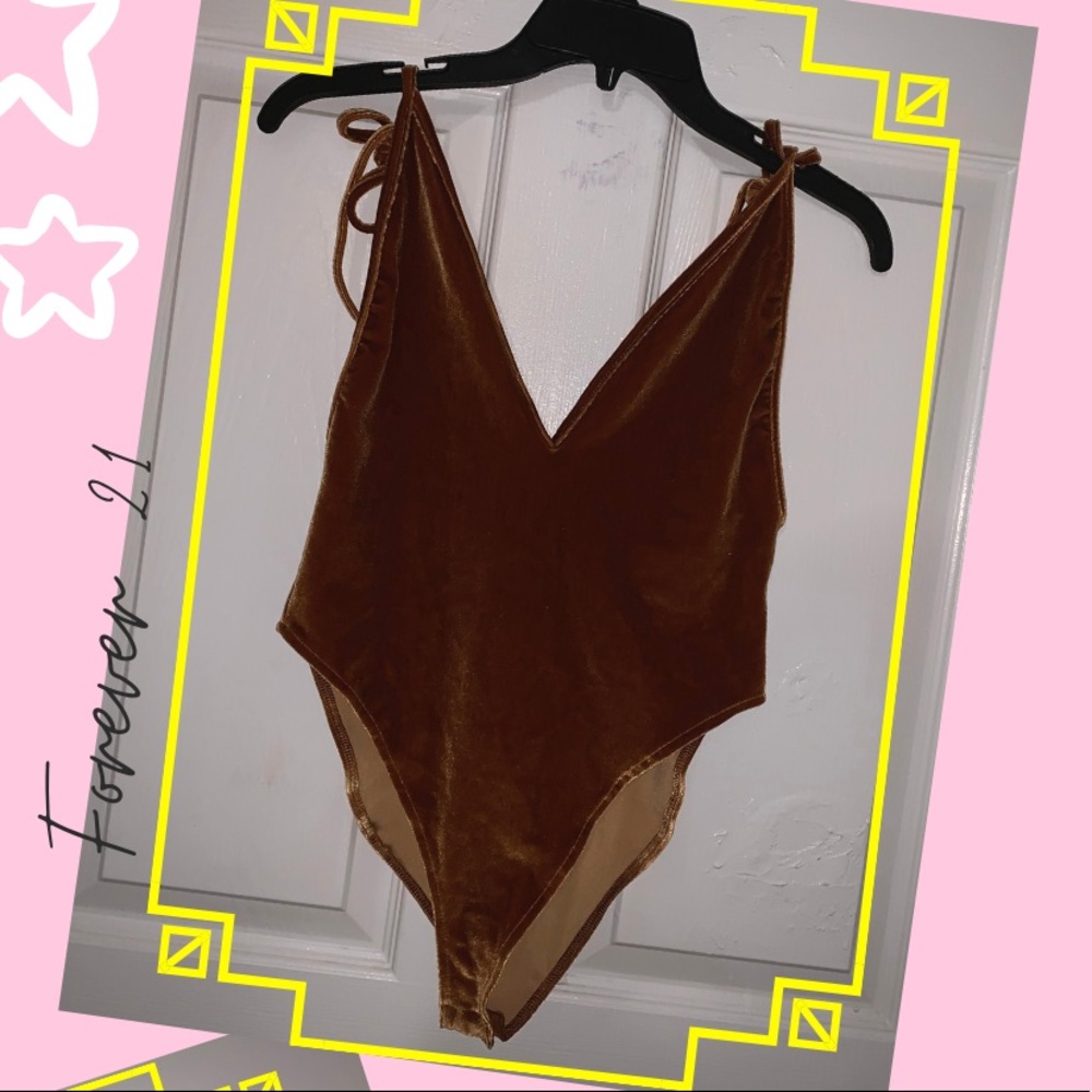 Forever 21 Velvet Bodysuit